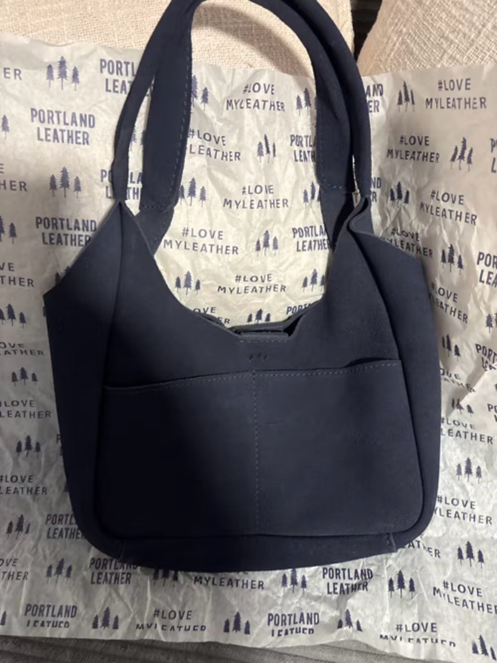 Portland Leather Medium Alaska Blue Suede Madison